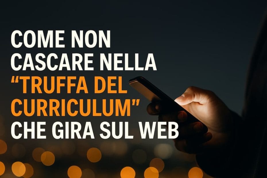 Come non cascare nella truffa del curriculum che gira sul web