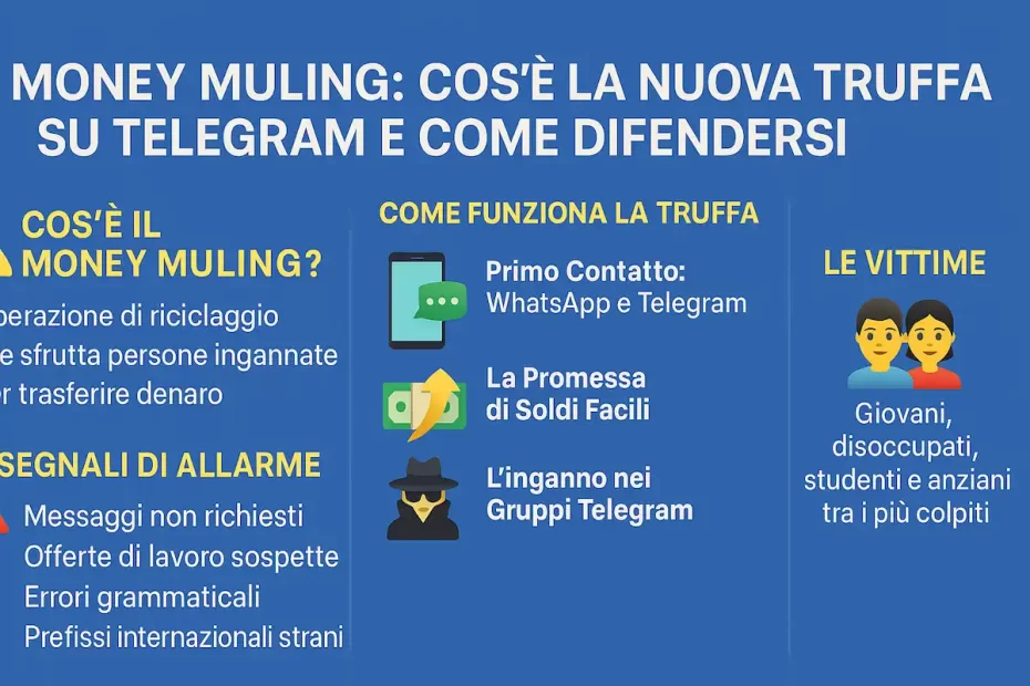 come proteggersi dalla truffa money muling