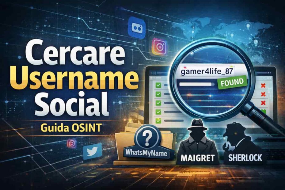cercare username social
