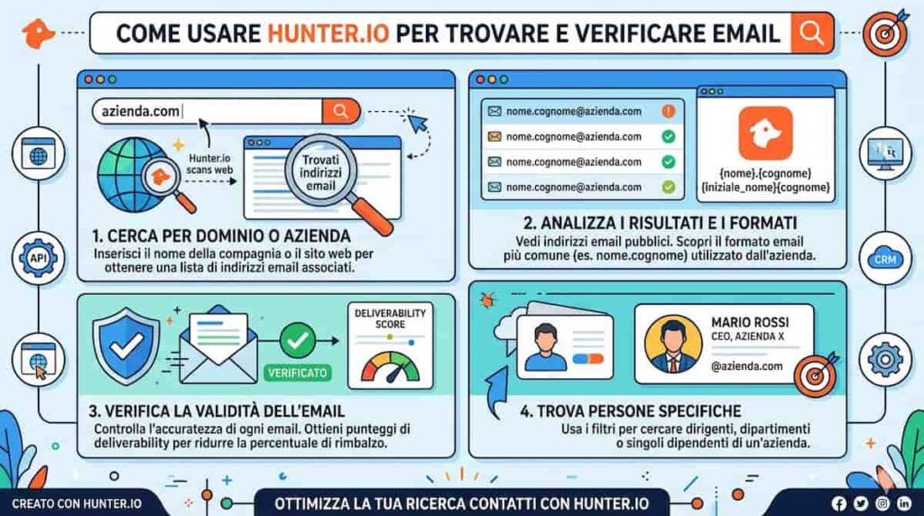 Come trovare l’email di chiunque in pochi secondi con Hunter.io