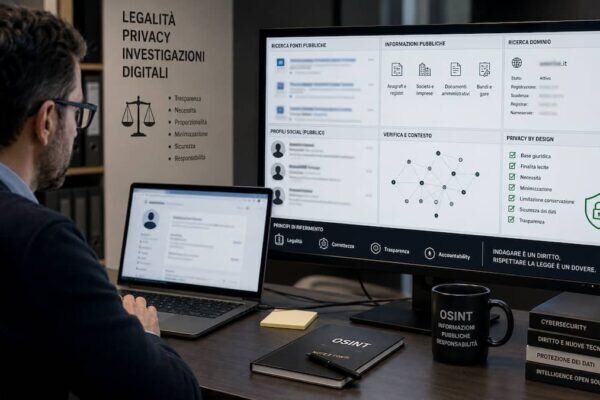 Indagini OSINT e legalità: cosa può fare davvero un’azienda di cybersecurity