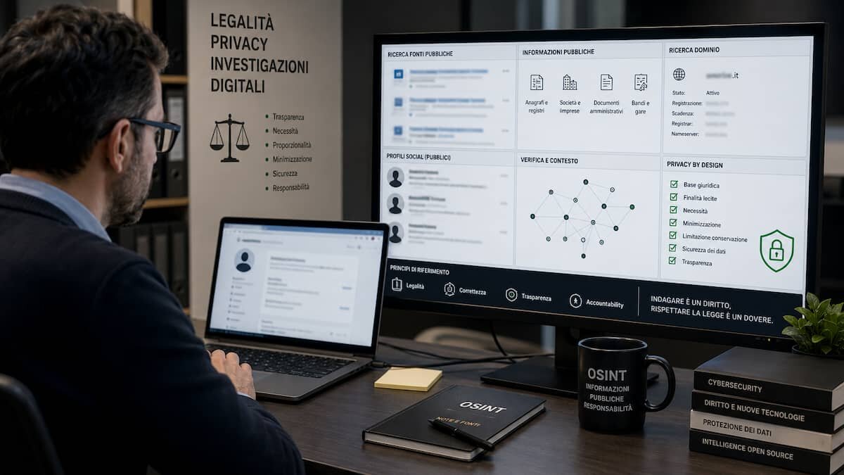 Indagini OSINT e legalità: cosa può fare davvero un’azienda di cybersecurity