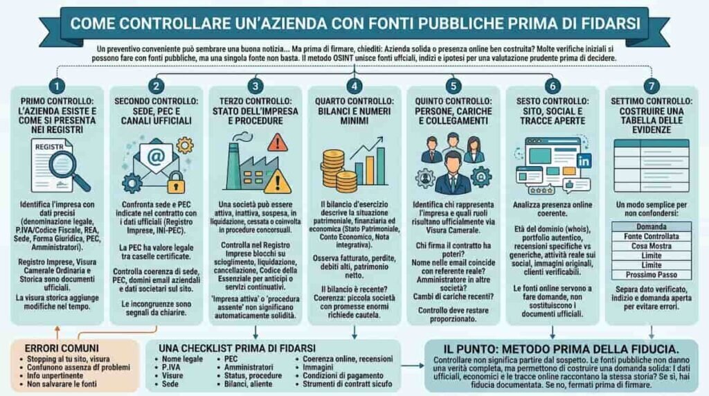 Come controllare un'azienda con fonti pubbliche prima di fidarsi 2 Come controllare un'azienda con fonti pubbliche prima di fidarsi
